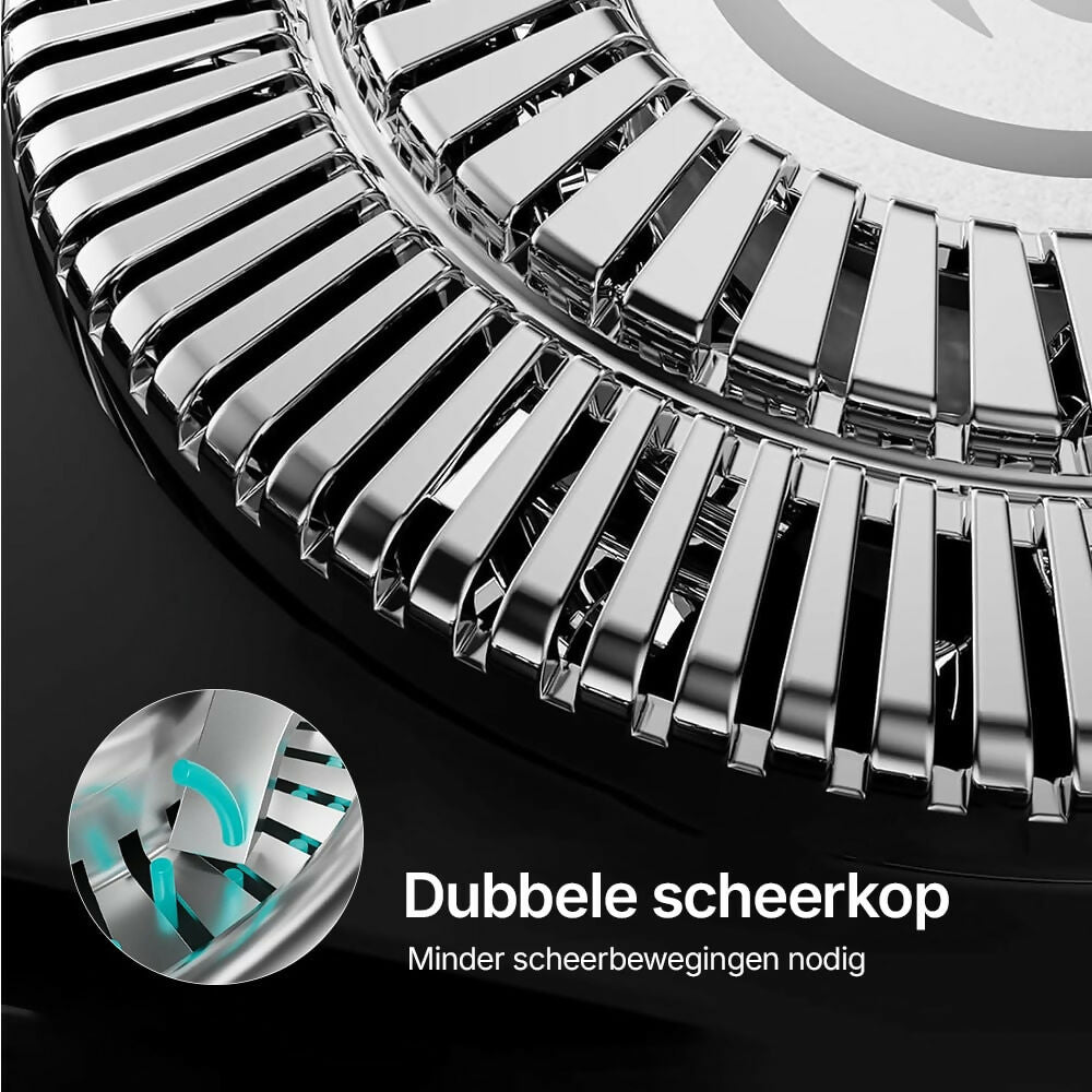 Ultraprecies scheerapparaat voor mannen met pop-up trimmer / Voor nat en droog gebruik / Waterdicht elektrisch scheerapparaat met LED-display / 60 min. accuduur