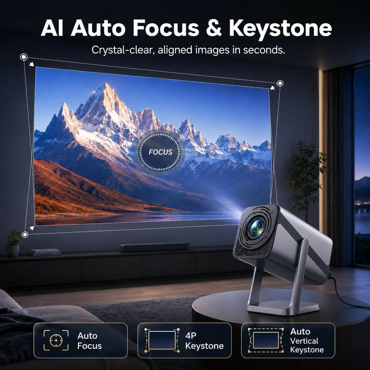 VisionBeam S29 – Home Theater Projector with 4K Support and Auto Focus for Flexible Entertainment at Home