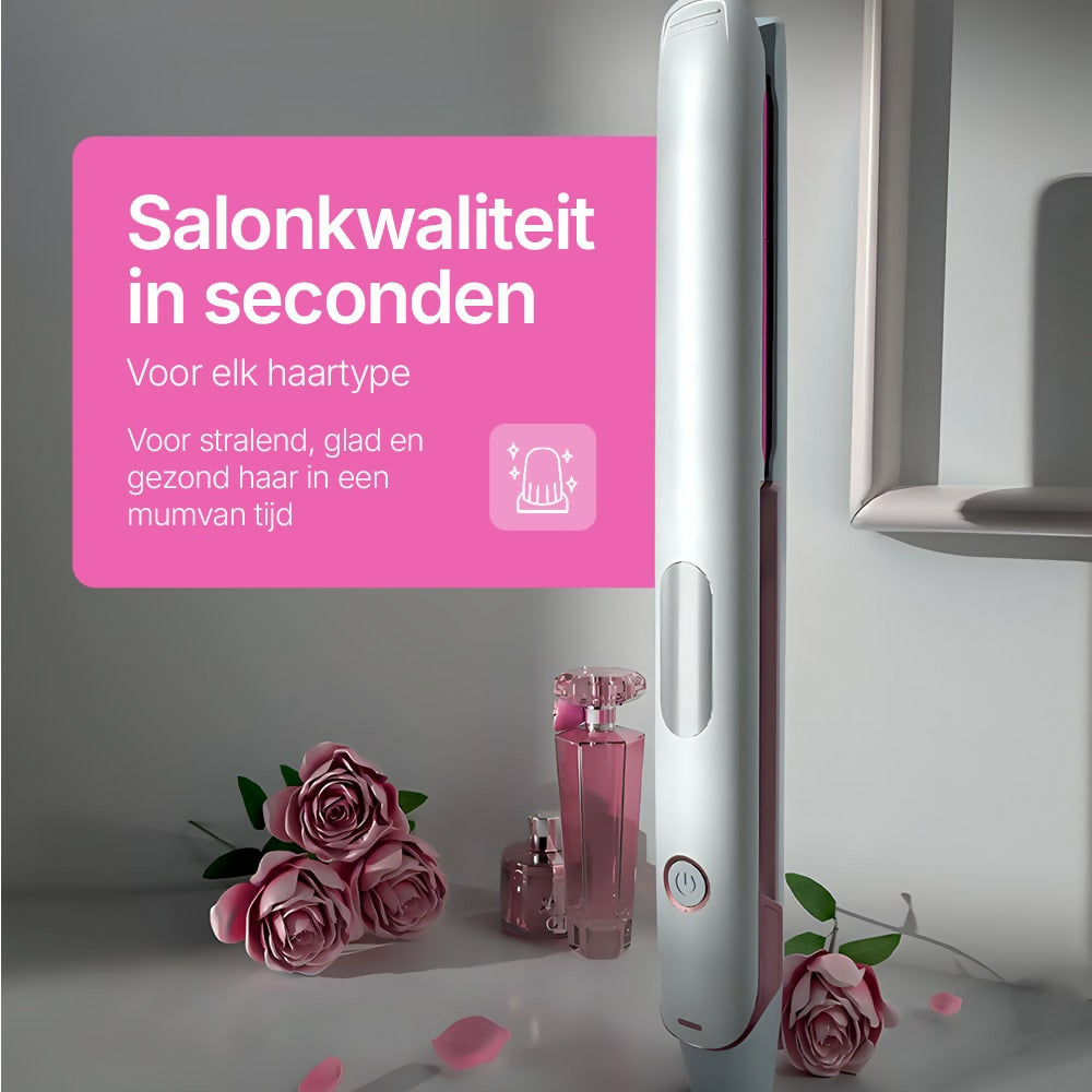 Stijltang met anti-frizz effect / Negatieve ionentechnologie / Voor steil haar & krullen / 12 temperatuurinstellingen van 120 tot 230°C / Digitaal display / 360° draaibaar snoer