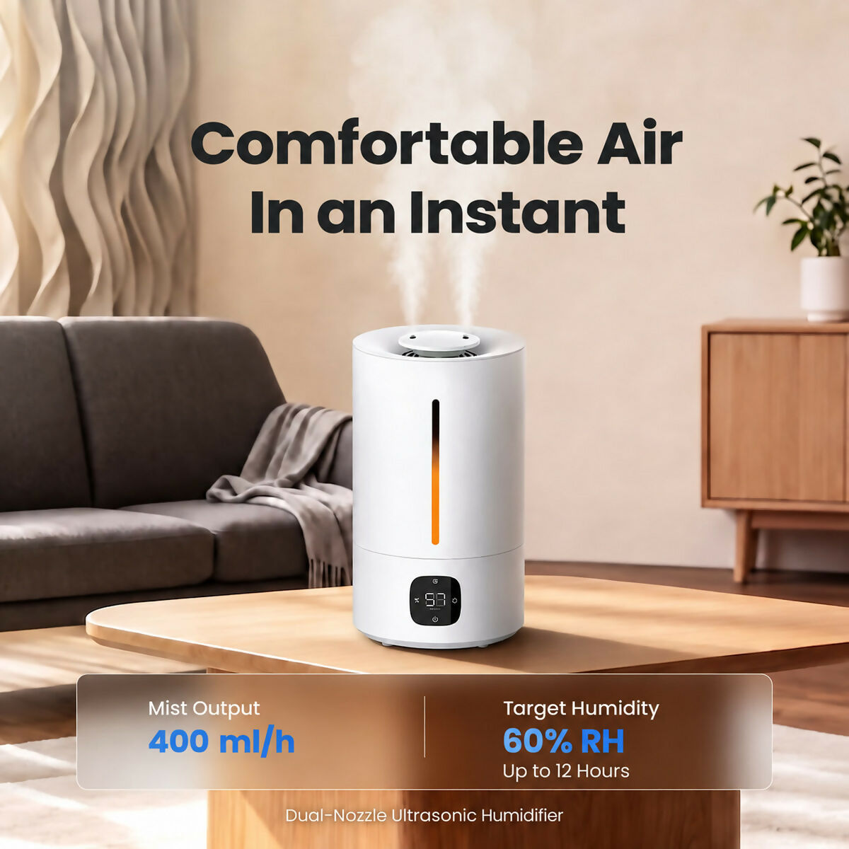 Oryzom AquaMist – Ultrasonic Technology With Smart Humidity Control for a Comfortable Indoor Climate