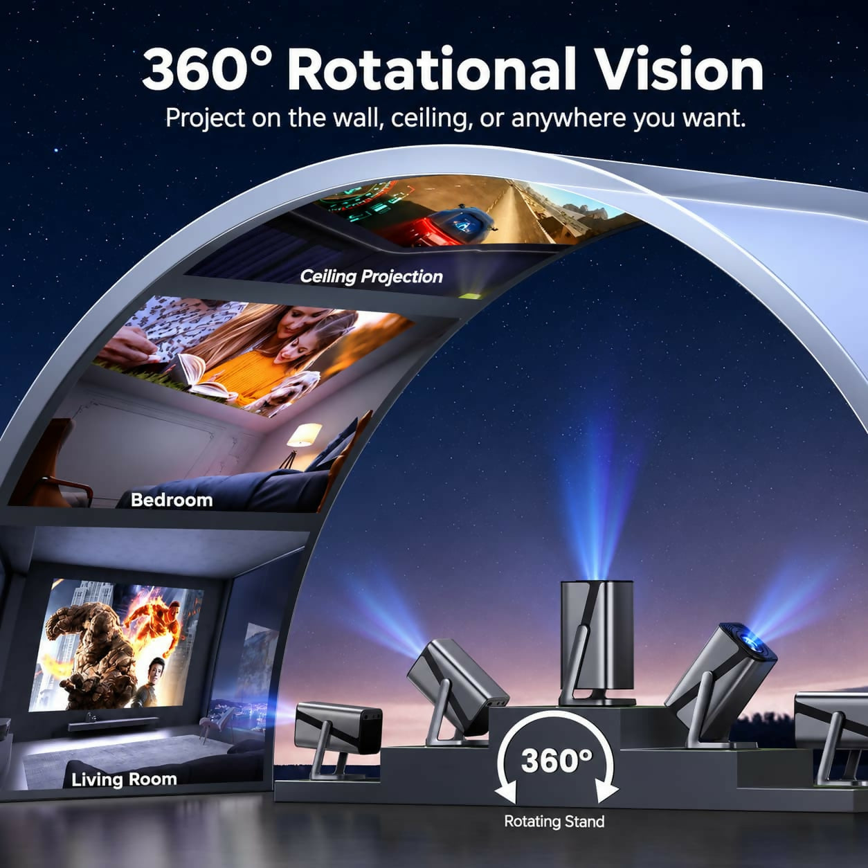 VisionBeam S29 – Home Theater Projector with 4K Support and Auto Focus for Flexible Entertainment at Home