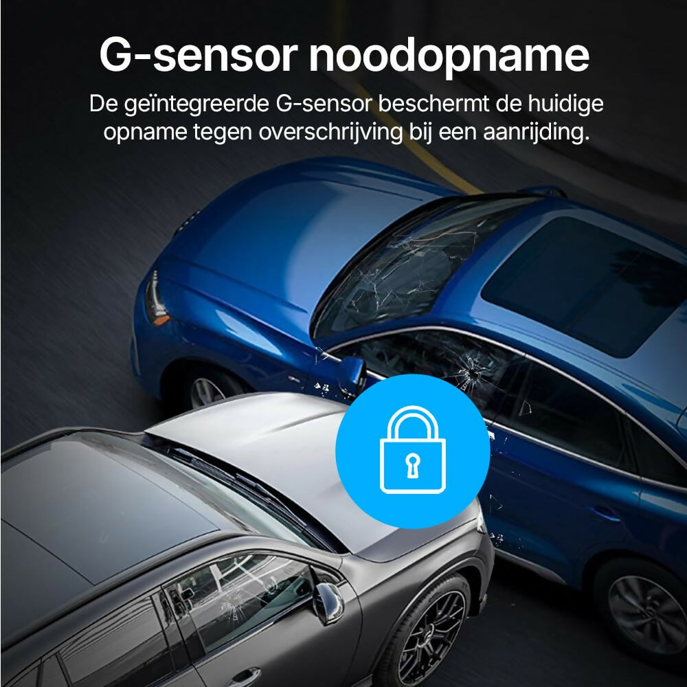 4K Dashcam Pro – Ultra HD-opnames met voor- en achtercamera’s, nachtzicht en 24/7 bewaking