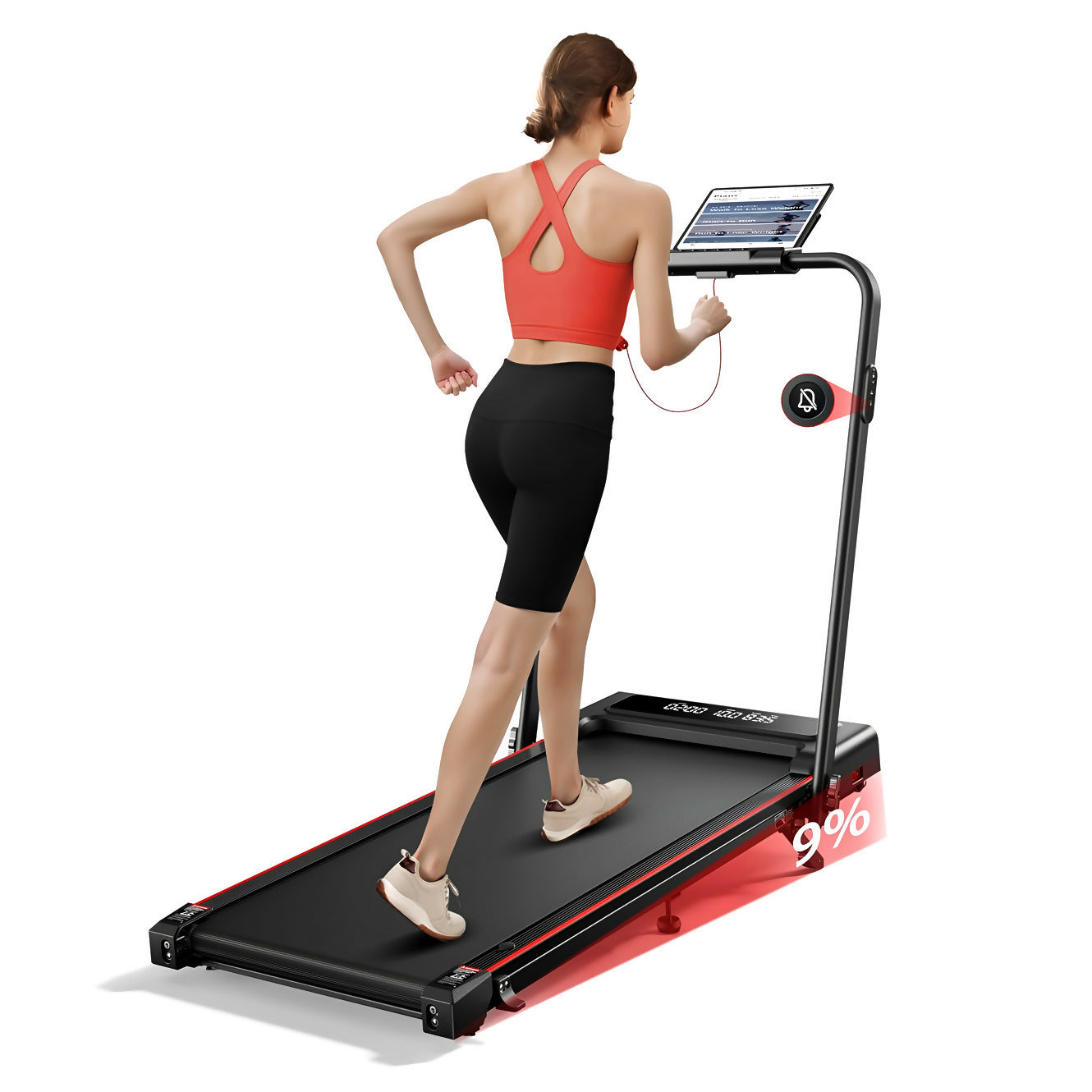 Treadmill for Home & Office with Incline / Foldable Walking Pad up to 7.5 mph / 2.5 HP Motor with App & Remote Control