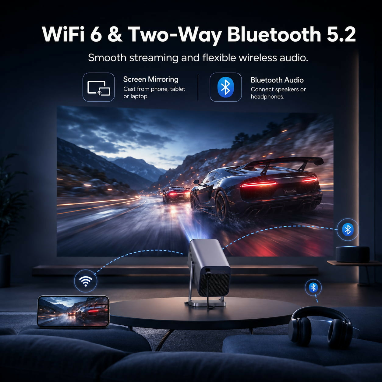 VisionBeam S29 – Home Theater Projector with 4K Support and Auto Focus for Flexible Entertainment at Home